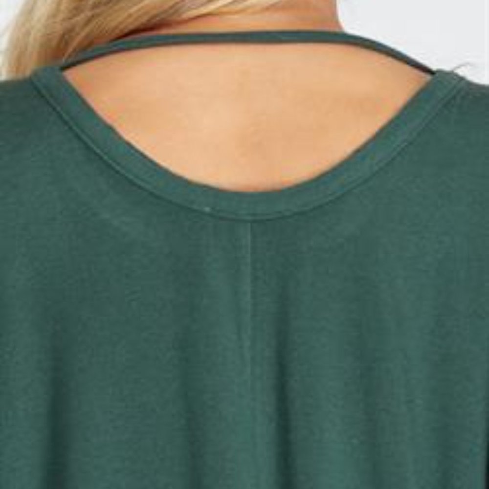 She + Sky Batwing Sweatshirt in Emerald Green - Picture 3 of 10